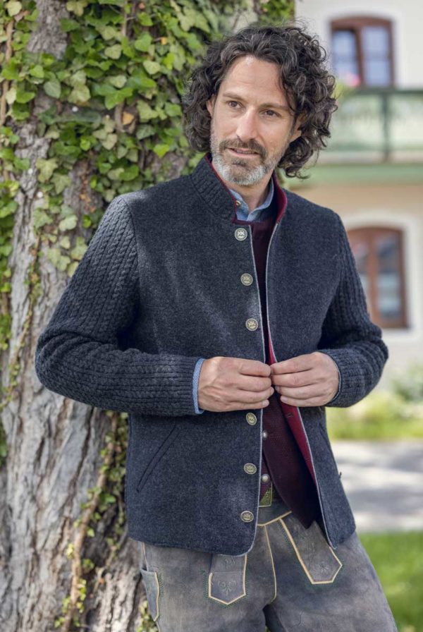 Strickblazer Herzog-MaxX - anthrazit