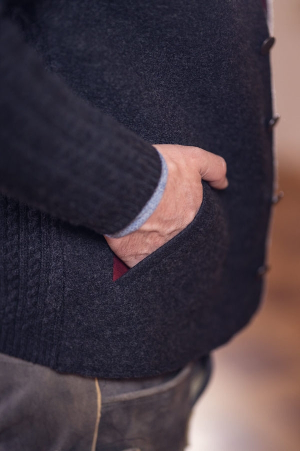 Strickblazer Herzog-MaxX - anthrazit – Bild 5