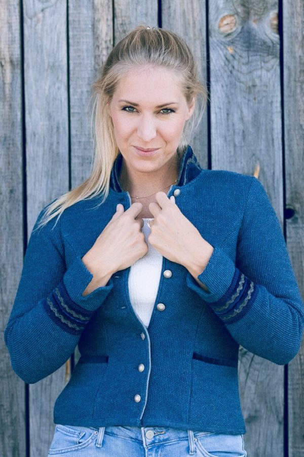 Strickblazer LunaX - jeansblau