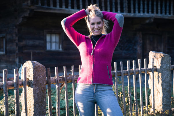 Strickjacke EmilyX - fuchsie – Bild 3